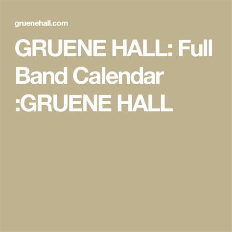 Gruene Hall Calendar 2021